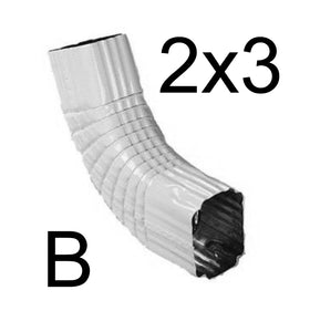 2 X 3 B Elbow White