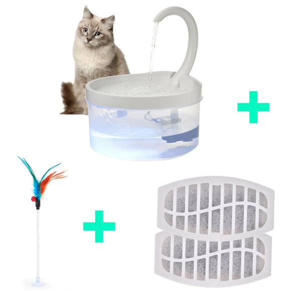 Pet Fountain, 2L LED Automatic Water Fountain, Power-off Protection Function