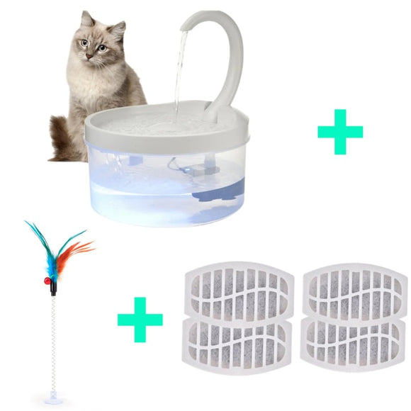 Pet Fountain, 2L LED Automatic Water Fountain, Power-off Protection Function