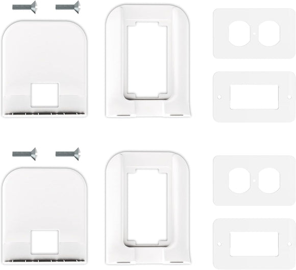 Wall Outlet Shelf Organizer Space-Saving Bathroom & Kitchen Wall Shelf (2 Pack)