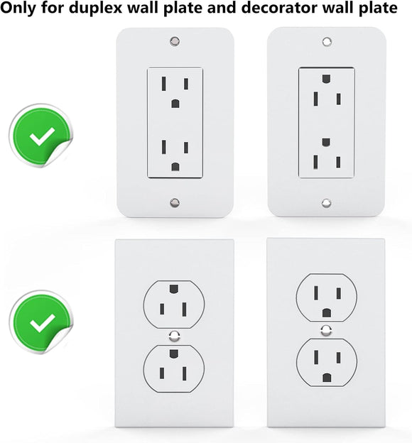 Wall Outlet Shelf Organizer Space-Saving Bathroom & Kitchen Wall Shelf (2 Pack)