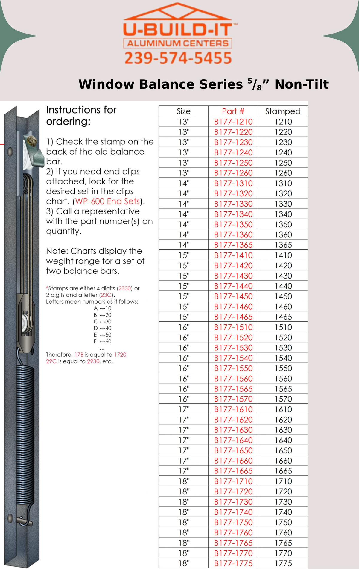 Window Balancer Styles Window Balances & Accessories | U-Build-It Aluminum Centers