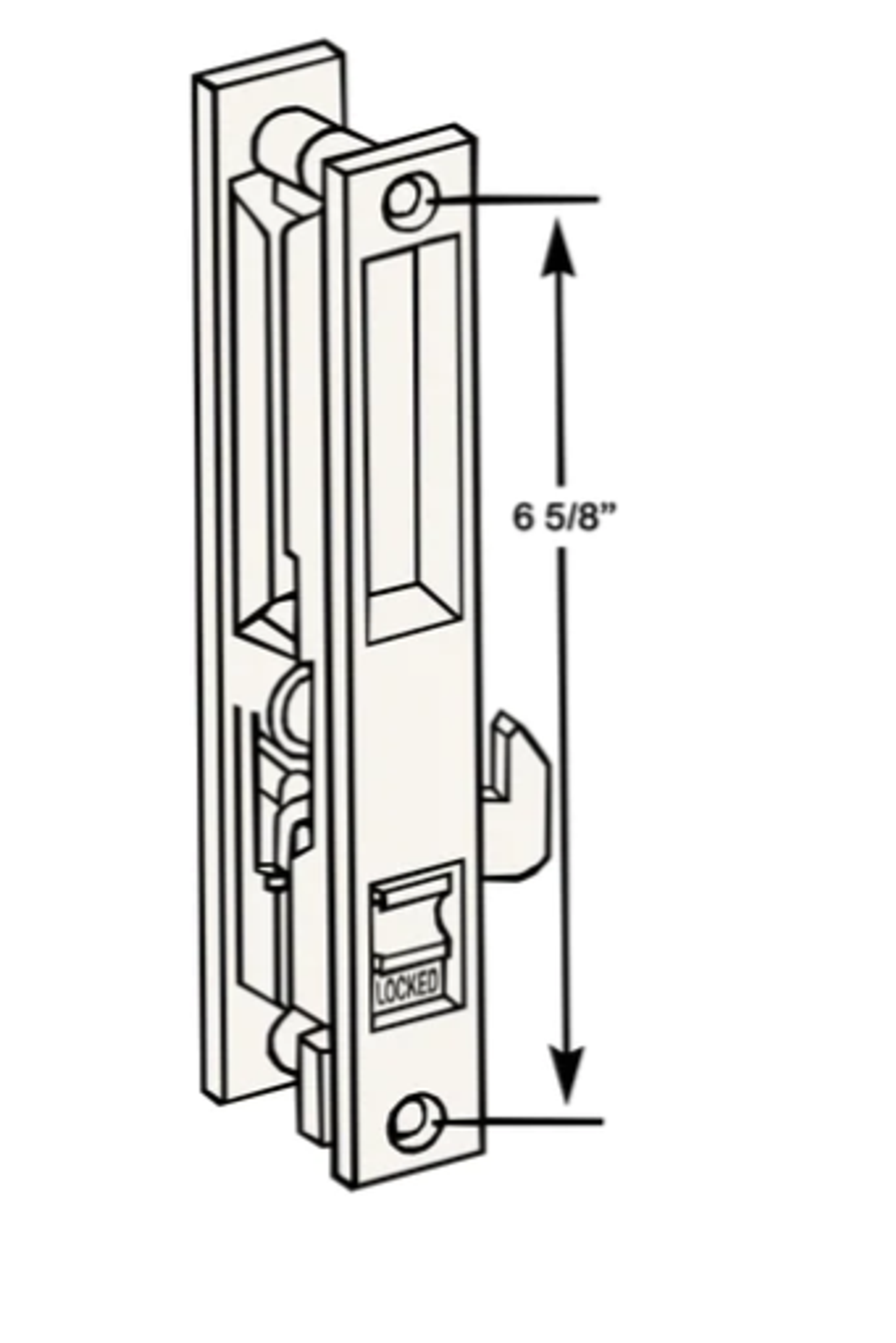 Sliding glass door Legacy Offset lock