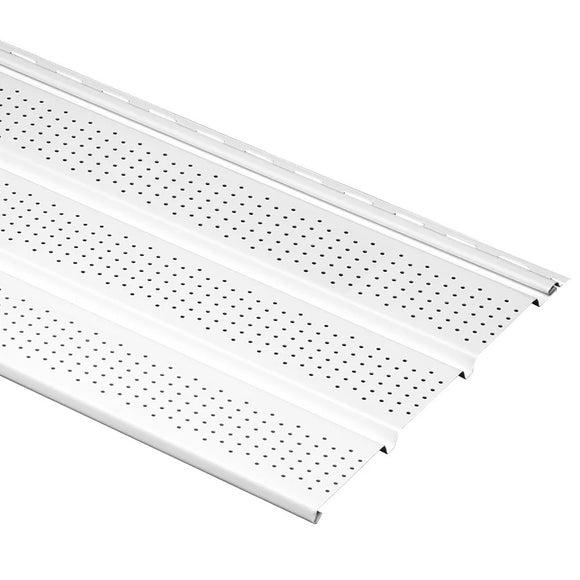 Vinyl Soffit - 12” Triple 4” Lanced  White