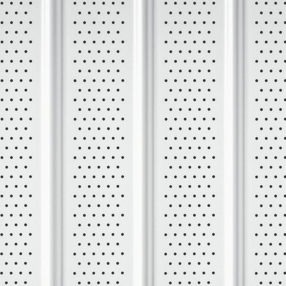 Vinyl Soffit - 12” Triple 4” Lanced  White