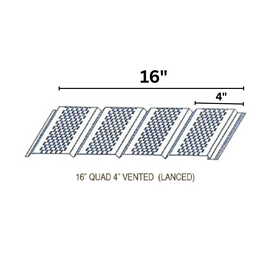 Aluminum Soffit - 16" Quad 4"