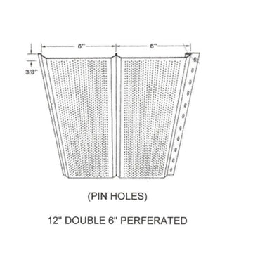 Aluminum Soffit - 12" Double 6 Pin Hole"