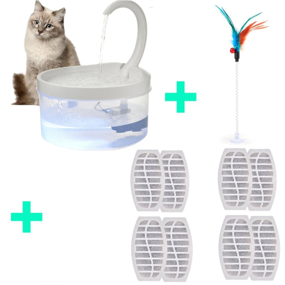 Pet Fountain, 2L LED Automatic Water Fountain, Power-off Protection Function