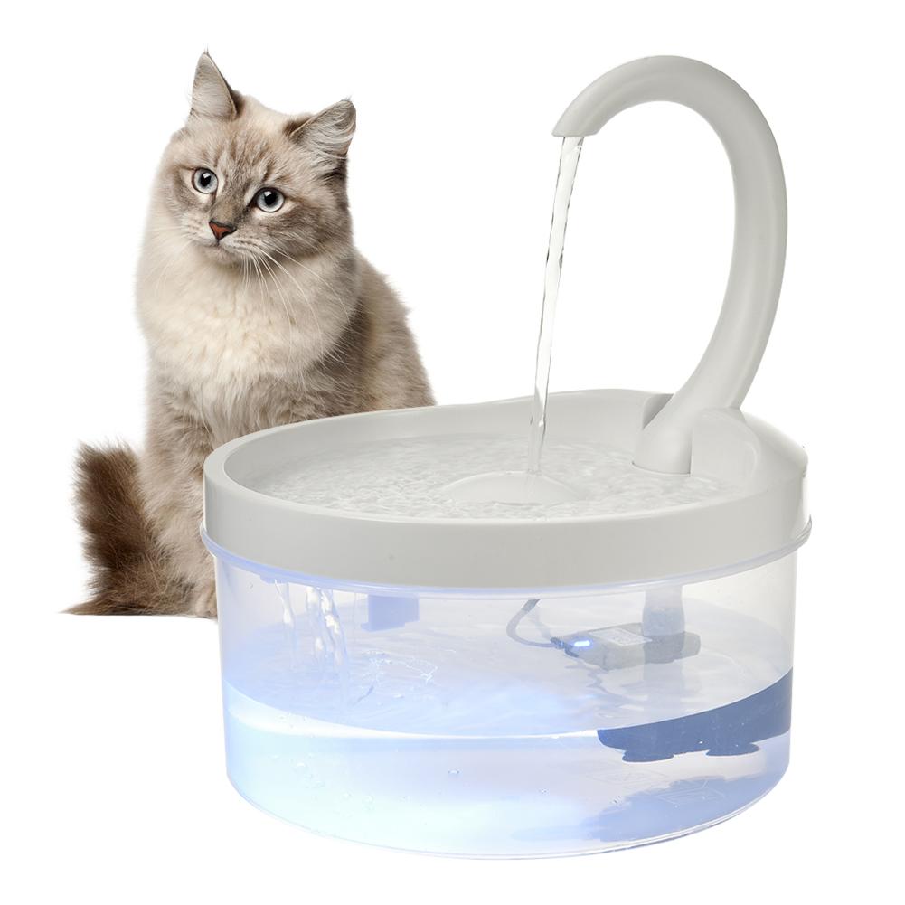 Pet Fountain, 2L LED Automatic Water Fountain, Power-off Protection Function