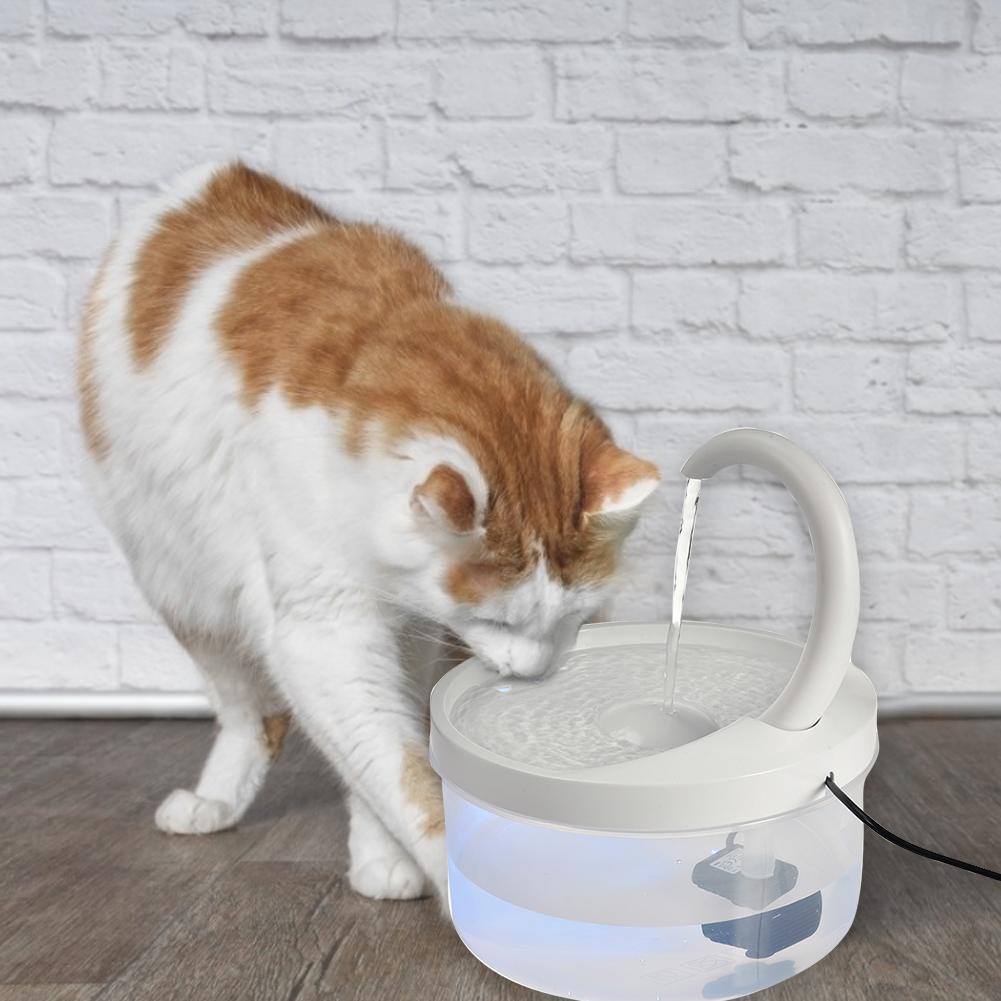 Pet Fountain, 2L LED Automatic Water Fountain, Power-off Protection Function